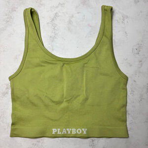 Playboy by PacSun Crop Top Camisole S Lime Green
